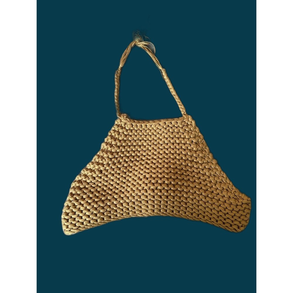 SHEIN Tan Crochet Halter Top Size S NWOT